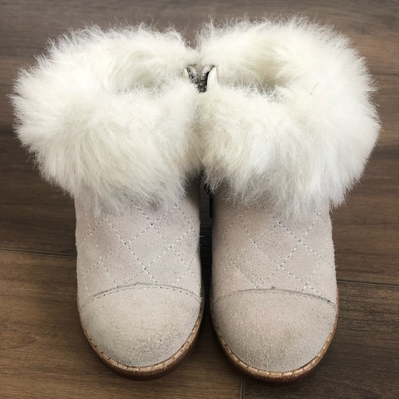 Janie and Jack Other - Janie and Jack Leather and Faux Fur Boots size 4